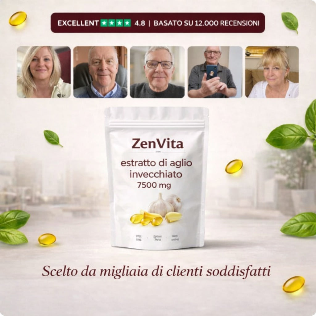 Estratto di Aglio Invecchiato — Supporto Clinicamente Studiato per la Pressione Sanguigna Prima di Ricorrere ai Farmaci