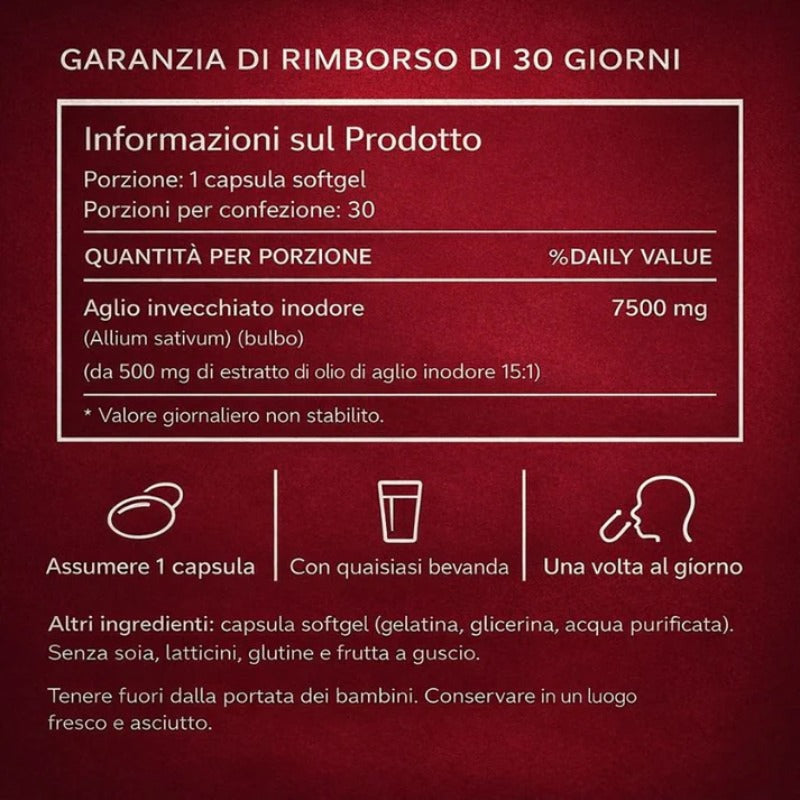 Estratto di Aglio Invecchiato — Supporto Clinicamente Studiato per la Pressione Sanguigna Prima di Ricorrere ai Farmaci