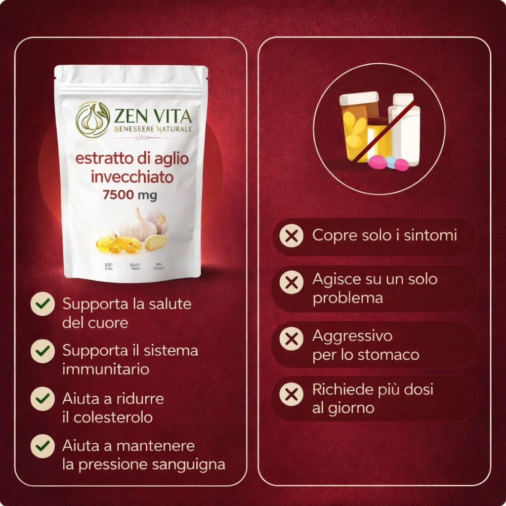 Estratto di Aglio Invecchiato — Supporto Clinicamente Studiato per la Pressione Sanguigna Prima di Ricorrere ai Farmaci